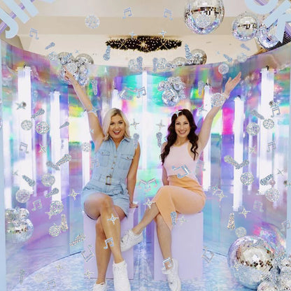 1 Set Disco-Themed Confetti & Glitter Disco Ball Party Decorations — Ideal for Disco, Birthday, and Music-Themed Parties Good Vibrations