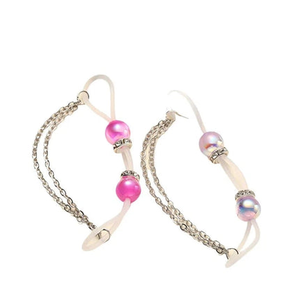 1 Pair Acrylic Adjustable Fake Nipple Rings No-Pierce Acrylic Nipple Rings With Glitter Beads Perfect For Party Good Vibrations