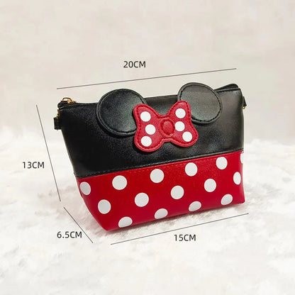 Disney Minnie Mouse Coin Purse Cartoon Leather Travel Cosmetic Bag Cute Portable Cosmetic Bag Toiletry Bag Good Vibrations