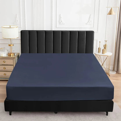 Waterproof Fitted Bed Sheet Comfortable Mattress Protector with Elastic Rubber Band Washable and Easy Care Good Vibrations