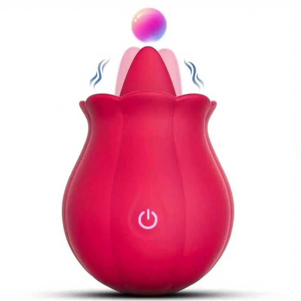 Powerful Swing Tongue Licking Vibrator Female Rose-toy Oral Nipple Clitoris Stimulator Massager Adults Goods Sex Toys for Women Good Vibrations