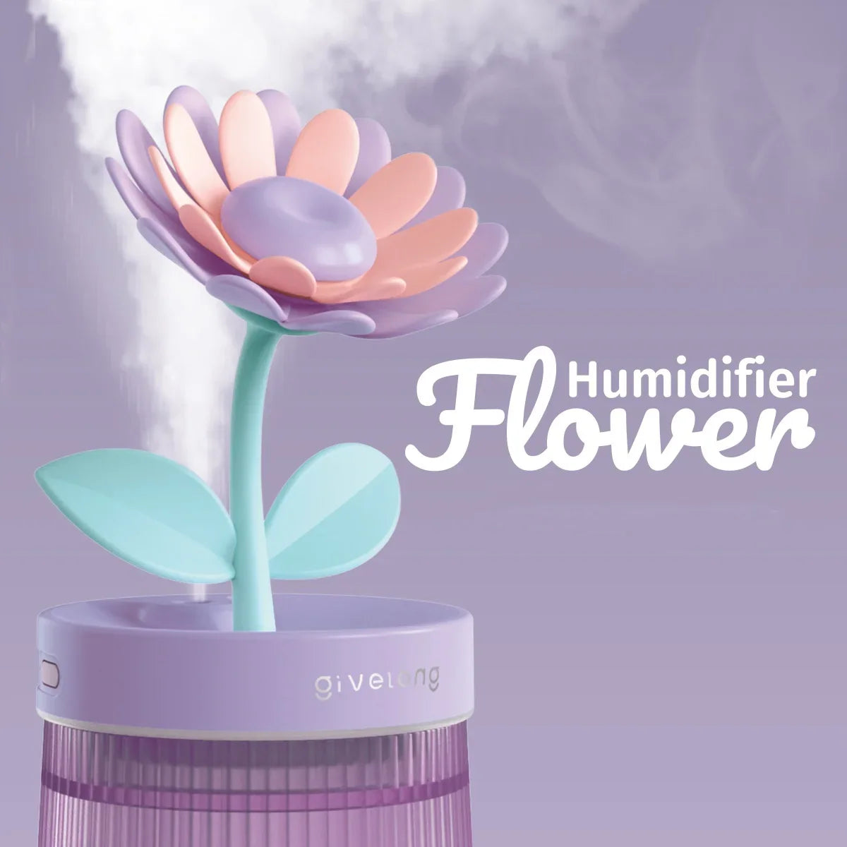 2024 USB Portable Ultrasonic Humidifier - Colorful Cup Aroma Diffuser, Cool Mist Maker, Flower Air Purifier with LED Light Good Vibrations Adult Super Store