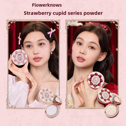 Flower Knows Strawberry Cupid Box Collection Make Up Sets Cosmetics Full Set Palette Pressed Powder Blush Lipstick Mystery Box Good Vibrations