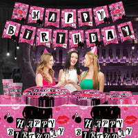 Mean Girls Party Decorations Tableware Paper Cups Plates Napkins Backdrop Tablecloths for girls Birthday Party Supplies Good Vibrations