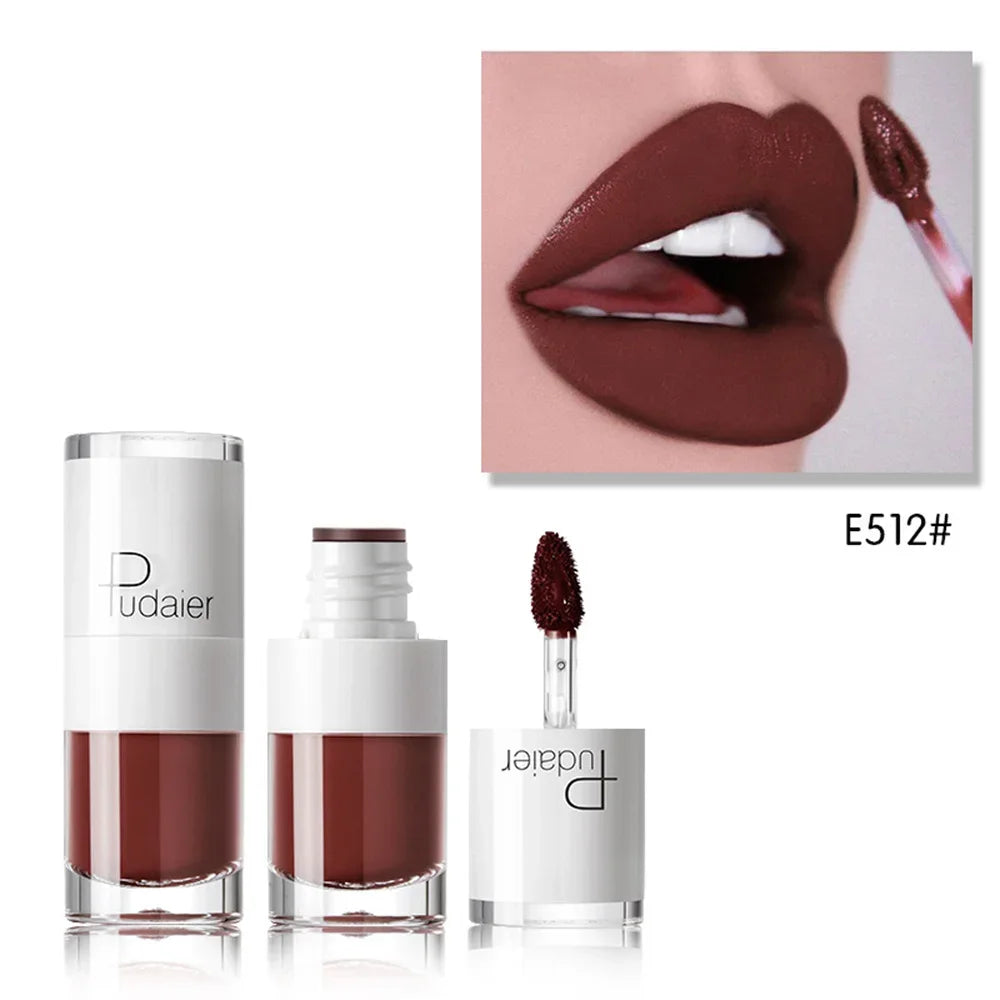 1PC Sexy Pink Women's Lipstick 16 Colors Lasting Waterproof Liquid Pencil Matte Liquid Lipsticks Makeups Non-Stick Cup Lip Gloss Good Vibrations
