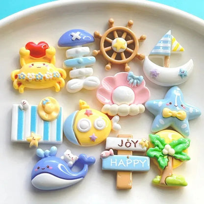 11Pcs/Set Hot Sale Shoe Charms for DIY Cartoon Ocean Decoration Buckle for Garden shoes Accessories Kids Party Girls Gift Good Vibrations