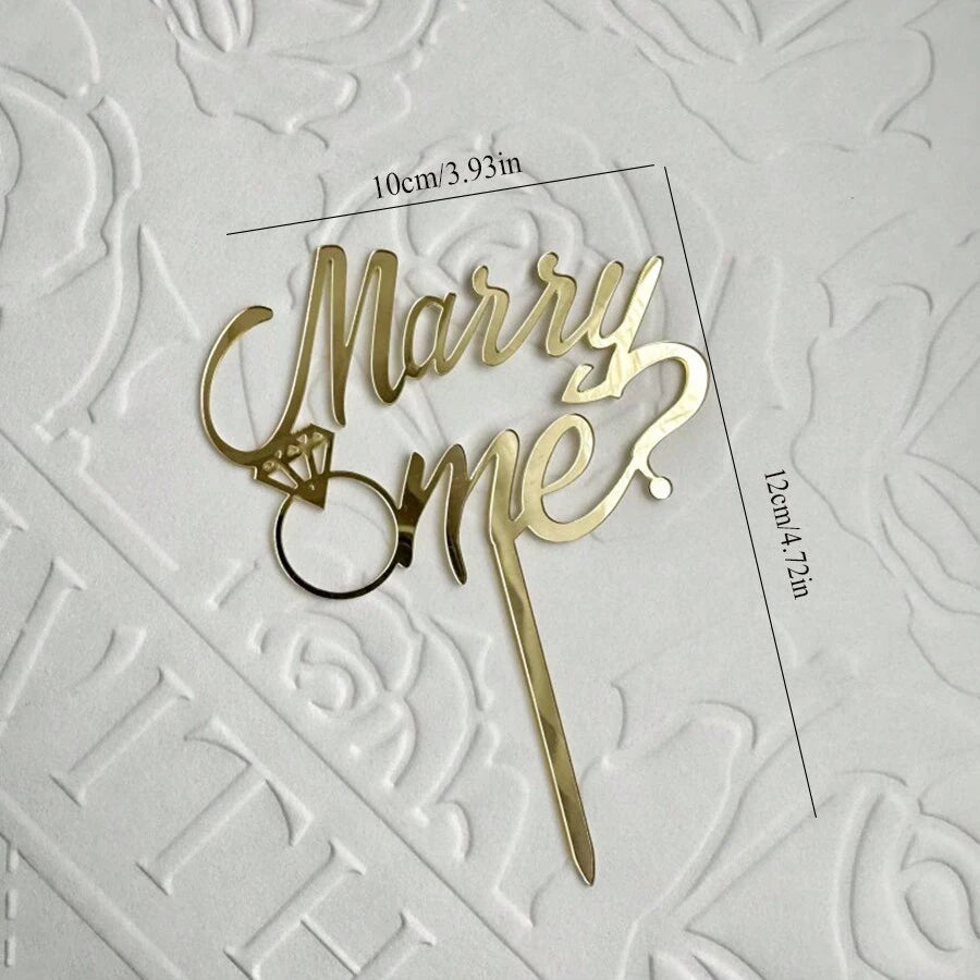 5pcs/1pc Ins Gold Black Mr&Mrs Wedding Cake Toppers for Valentine's Day Cake Toppers Wedding Party Cake Decoration supplies Good Vibrations