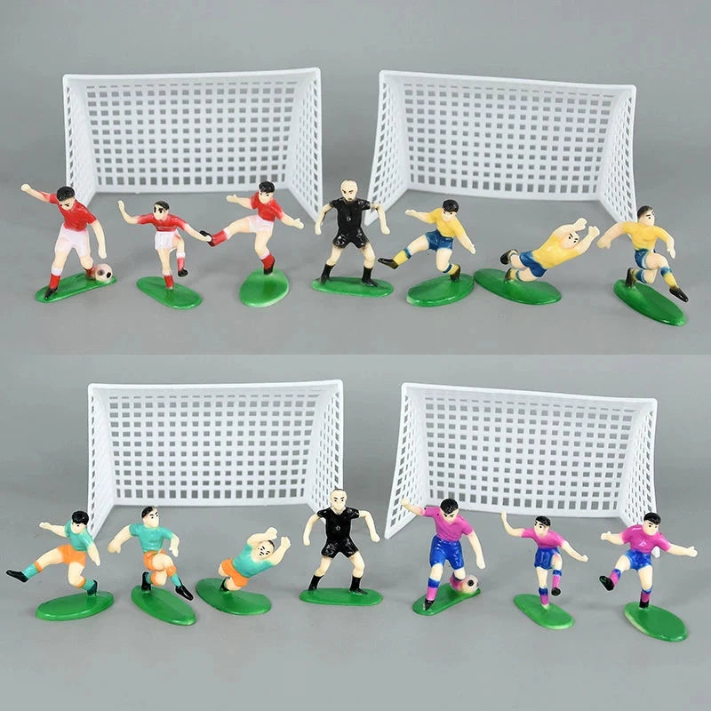 Football Birthday Cake Toppers Soccer Field Players Doll Cupcake Topper For Kids Birthday Sport Party Cake Decor DIY Baking Tool Good Vibrations