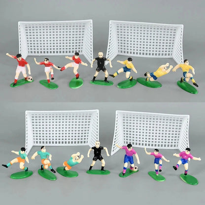 Football Birthday Cake Toppers Soccer Field Players Doll Cupcake Topper For Kids Birthday Sport Party Cake Decor DIY Baking Tool Good Vibrations