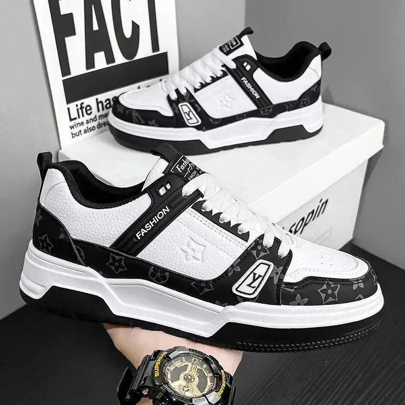 Trendy Men's Cross-Border Shoes New Style Thick Bottom Sports Casual Shoes Men's Popular White Shoes Solvent Shoes Men's Sports Good Vibrations
