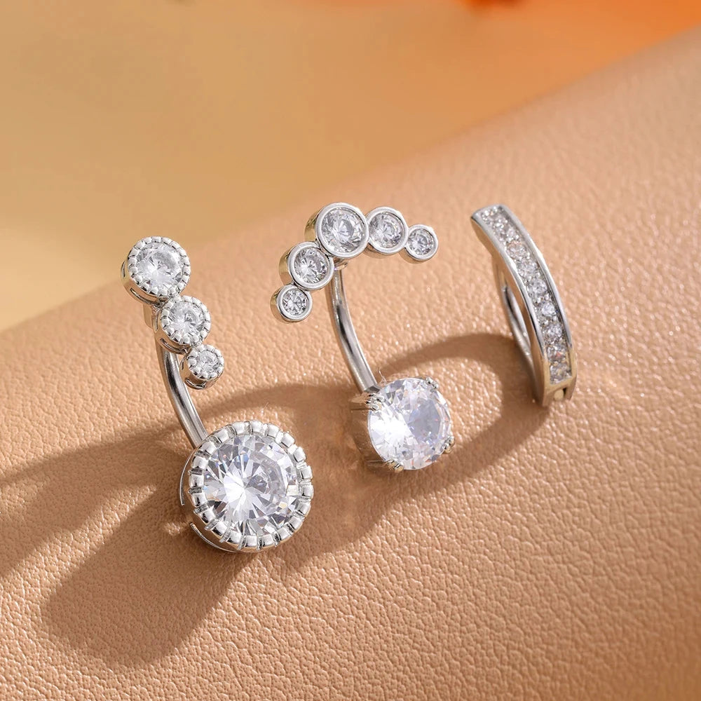 3pcs Gold Color Heart Butterfly Dangled Belly Piercing Sets 14G Stainlees Steel Navel Jewelry for Women Girls Body Belly Rings Good Vibrations Adult Super Store