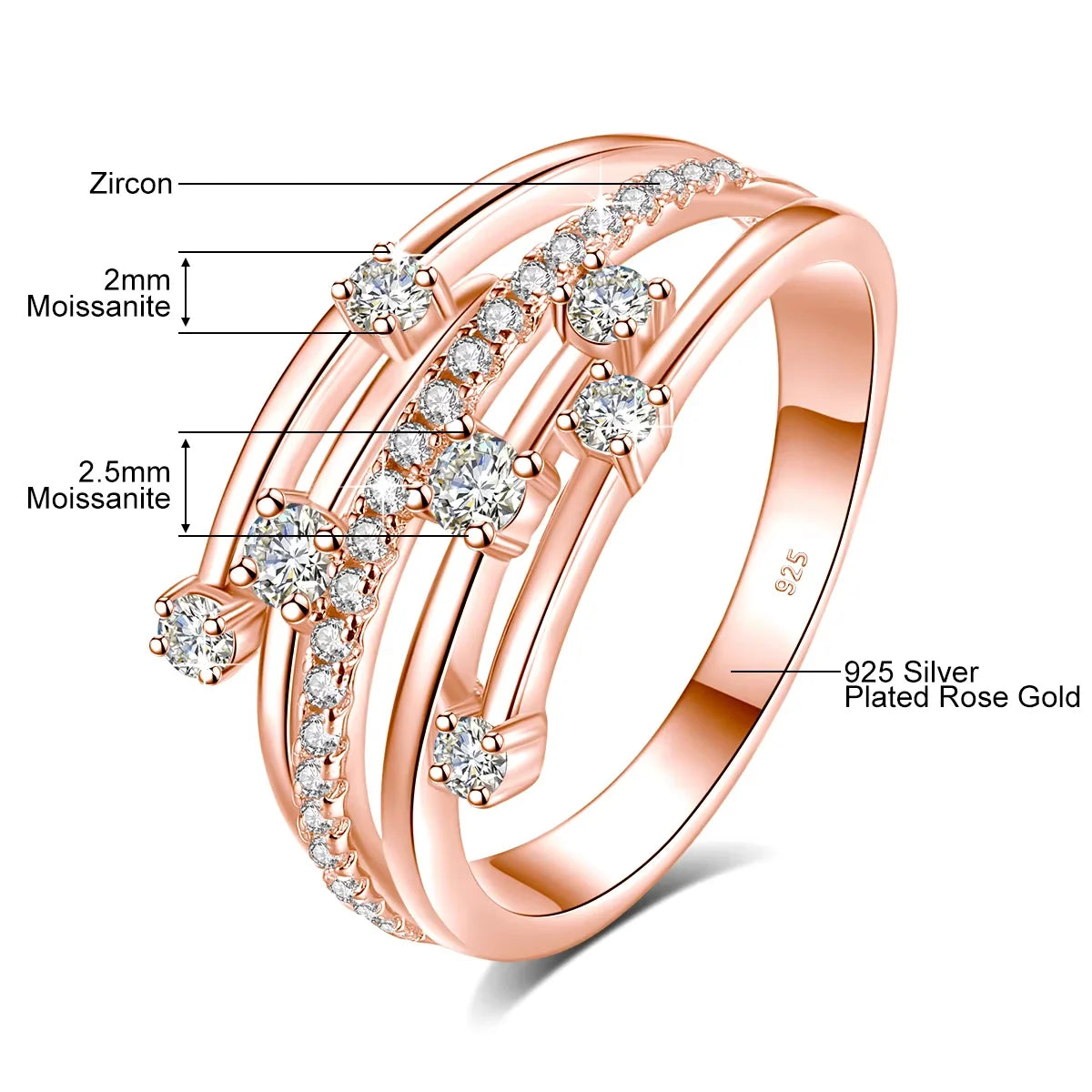 Szjinao Brand Trendy  Moissanite Ring Eternity Wedding Band Solid 925 Silver Rings For Women Jewelry Engagement Gift Dropship Good Vibrations