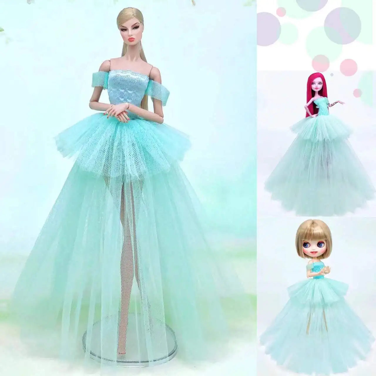 fashion for barbie elegant lady wedding dress for 30cm doll clothes princesa for bjd 1/6 dress long dress accessories Good Vibrations
