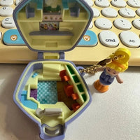 Bandai Polly Pocket Official Articulated Miniature Keychain Authentic Collectible Japanese Model Kit Gift for  Kids Adults Fans Good Vibrations