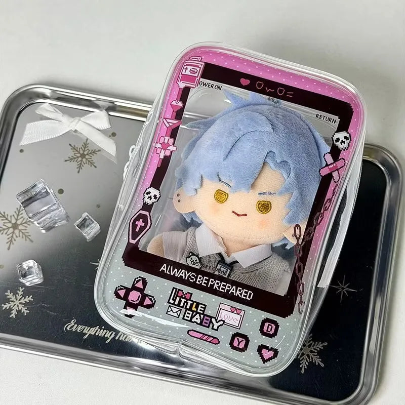 New Fun Creative Prison-themed Itabag Transparent Case For 13cm Doll Portable Clear Keychain Gift Box Collectibles Storage Pouch Good Vibrations