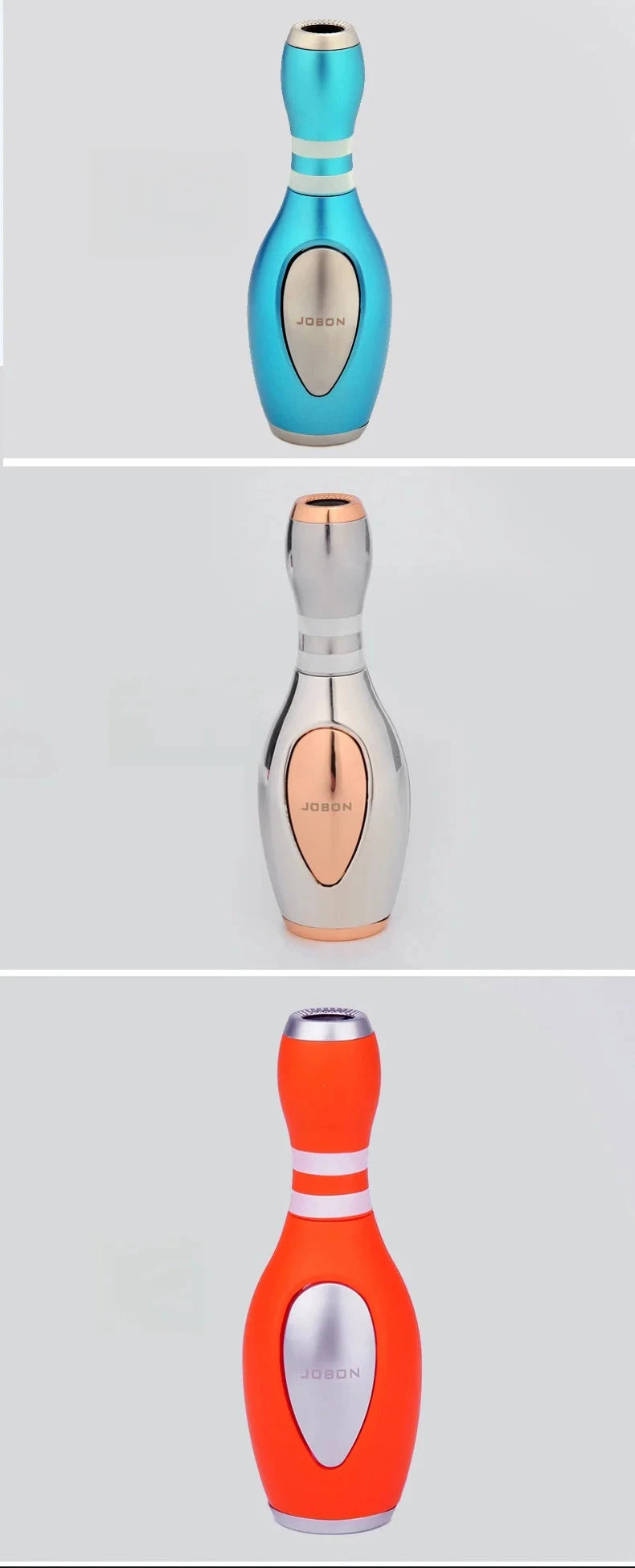 Jobon Bowling Ball Shaped Butane Gas Lighter Metal Outdoor Windproof Blue Flame Jet Turbine Torch Lighter Ornaments Gift Good Vibrations Adult Super Store