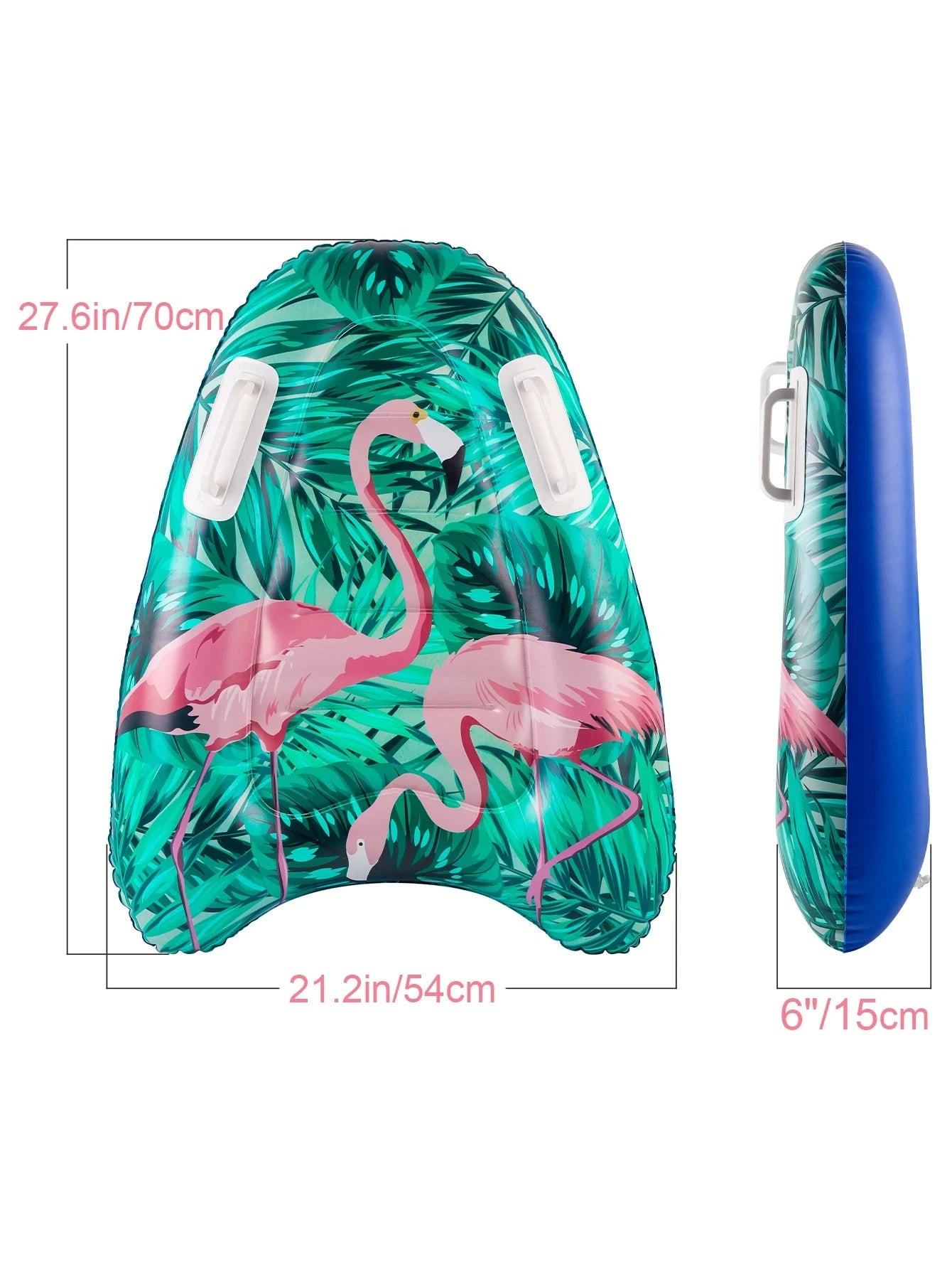 Inflatable Body Boards with Handles for Water Slides, Surfing Board for Slip Slide, Swimming Pool Floating Water Boards Good Vibrations