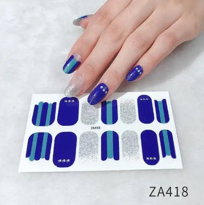 Nail Stickers DIY Decals For Nail Art Wraps Women Beauty Full Cover Nail Manicures Decorations Uñas Postizas Press On Nails Good Vibrations