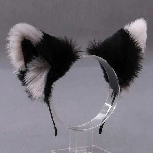 Lolita Animal Cat Fox Ear Hair Hoops Cosplay Faux Fur Hairband