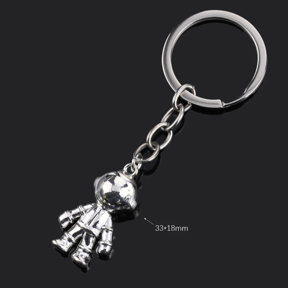 Fashion Animal Women Keychain Car Moon Cat Dog Love Heart Key Chain Friends Gift Jewelry Bag Pendant Wing Evil Eye Angel Turtles Good Vibrations