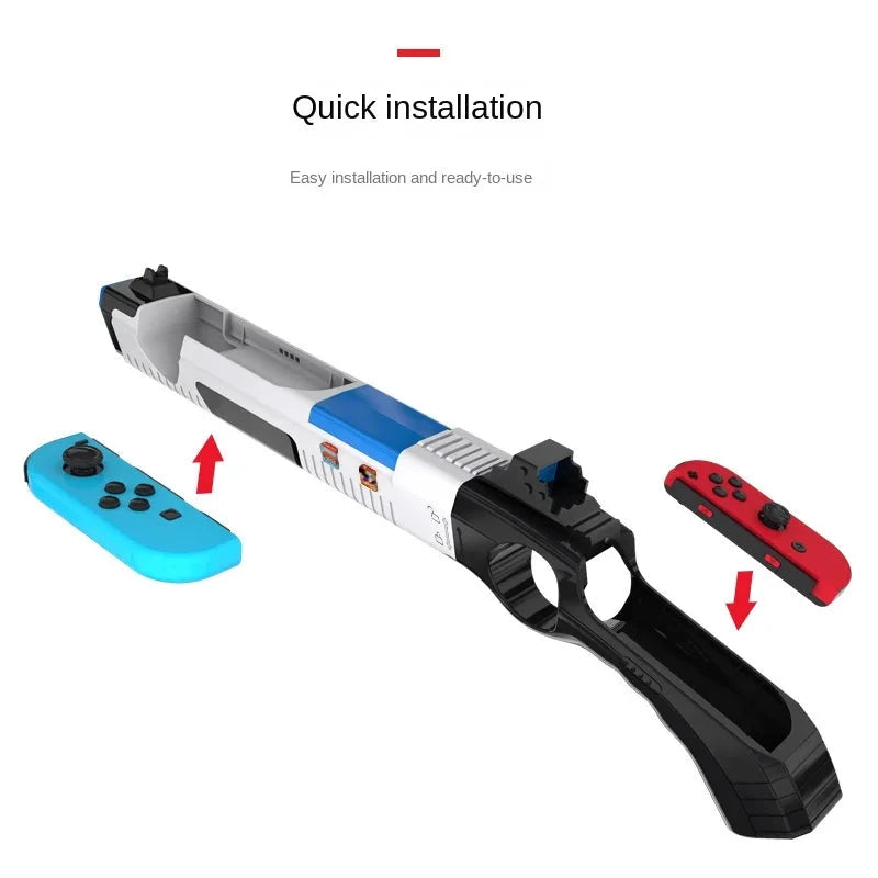 for Nintend Switch NS/NS OLED Gun Shape Handgrip Sense Joystick Game Controller Gamepad Joypad Gaming Accessories Good Vibrations