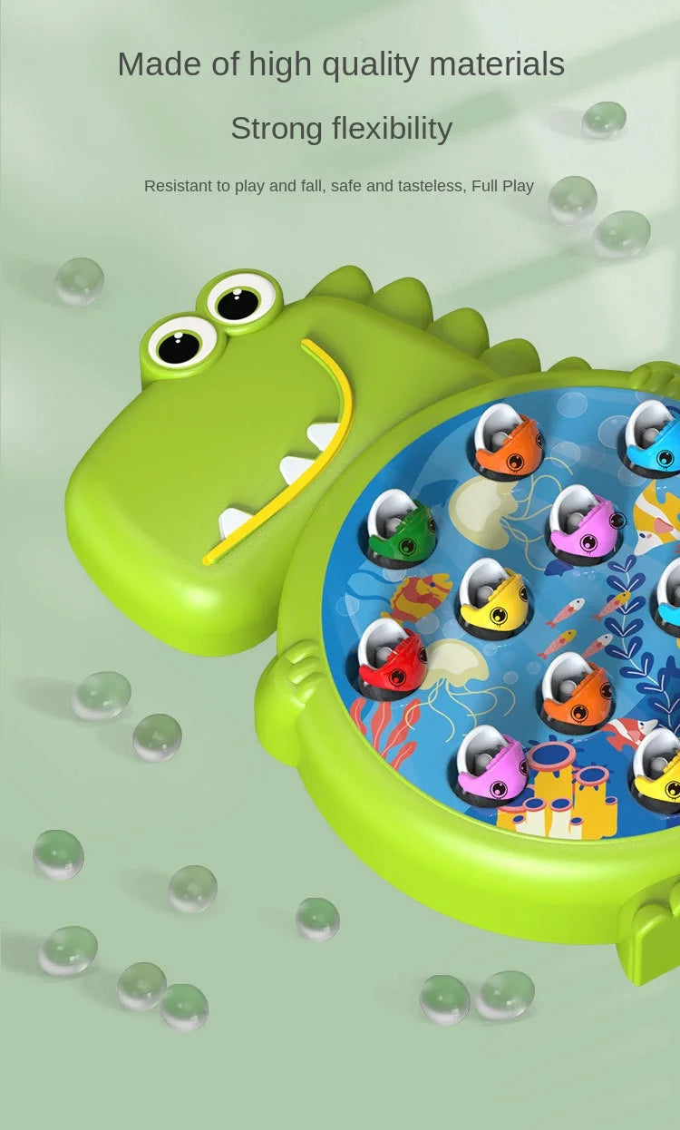 Dinosaur Simple Magnetic Fishing Toys Play Rod Game Toys for Children Baby Montessori with Rod Kids Educational Rotating Gift Good Vibrations