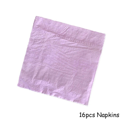 Purple Gold Party Paper Cup Plate Straw For Birthday Carnival Kids Favors Wedding Decor Disposable Tableware Party Supplies Good Vibrations
