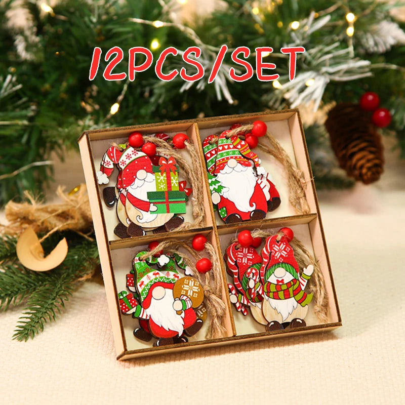 Christmas Wooden Pendant Merry Christmas Tree Decoration for Home 2025 Christmas Ornament Xmas Navidad Gifts Happy New Year 2026 Good Vibrations
