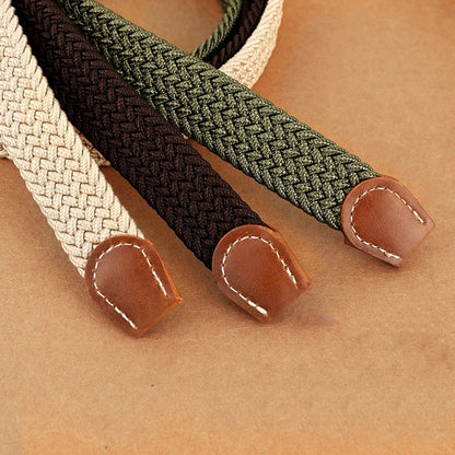 Women's elastic and elastic woven belt in one outfit, casual and versatile denim belt for men and women Good Vibrations