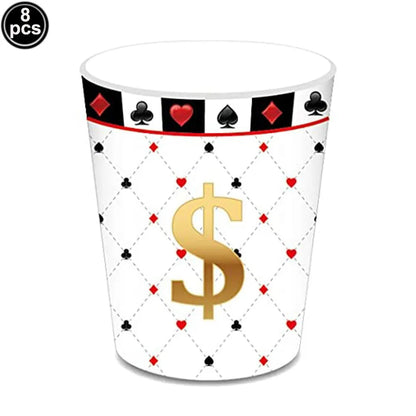 Casino Birthday Party Supplies for Adults Casino Party Decors Poker Paper Plates Cups Napkins Casino Night Vegas Supplies Favors Good Vibrations