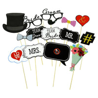 Wedding Decoration Photo Booth Props Bride To Be Hen Party DIY Mustache Lips Bride Photobooth Groom Mr Mrs Bridal Shower Decor Good Vibrations