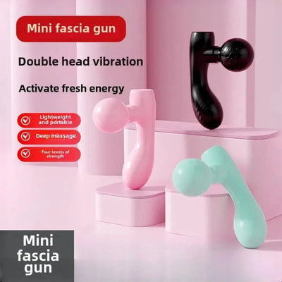 New Mini Fascia Tool Vibrating Fast Rechargeable Dual Head Both Portable Muscle Relaxation Full Body Universal Massage Artifact