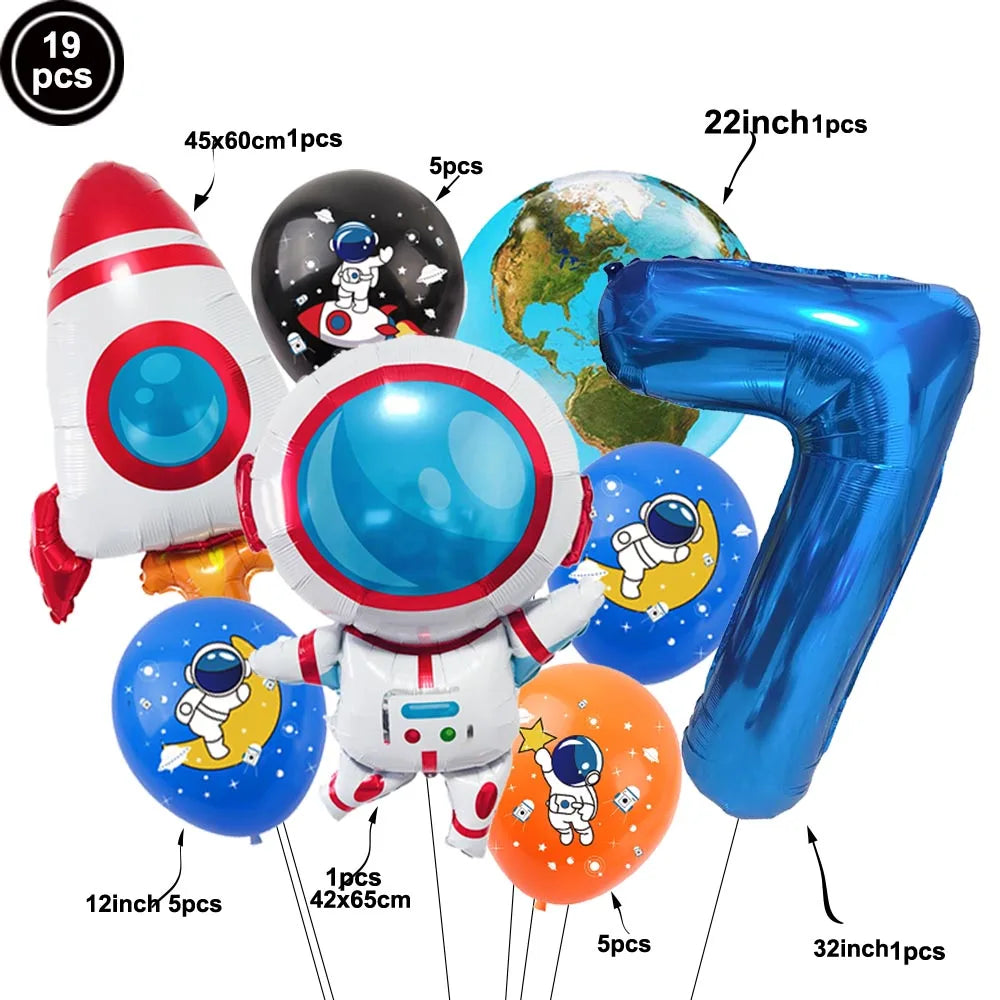 4D Standing Astronaut Spaceman Balloons Rocket Foil Balloons Kids Toys Baby Shower Outer Space Themed Birthday Party Decorations Good Vibrations
