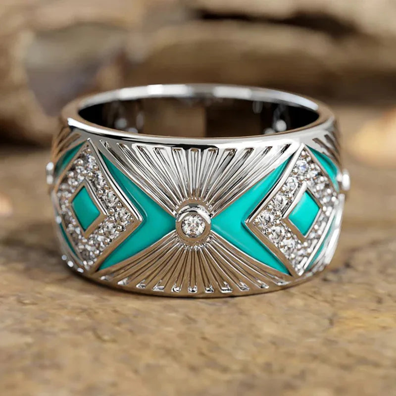 2026 Aesthetic Enamel Flower Finger Ring for Women Wedding Party New 2026  Silver Color Luxury Cubic Zirconia Jewelry Gift Good Vibrations