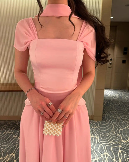 Customized Evening Dresses Woman Elegant Party Dresses for Women Luxury Women Evening Dress Square Collar Prom Dress 2025 Pink Good Vibrations