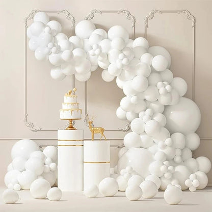 75pcs White Wedding Decor Balloon Garland White Wedding Anniversary Latex Balloons Arch Kit Valentine's Day Birde Shower Globos Good Vibrations