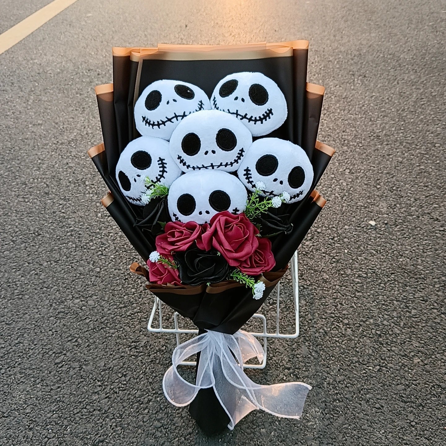 Movie The Nightmare Before Christmas Jack Skellington Creativity Bouquet Funny Skull Birthday Valentine'S Halloween Gifts Good Vibrations