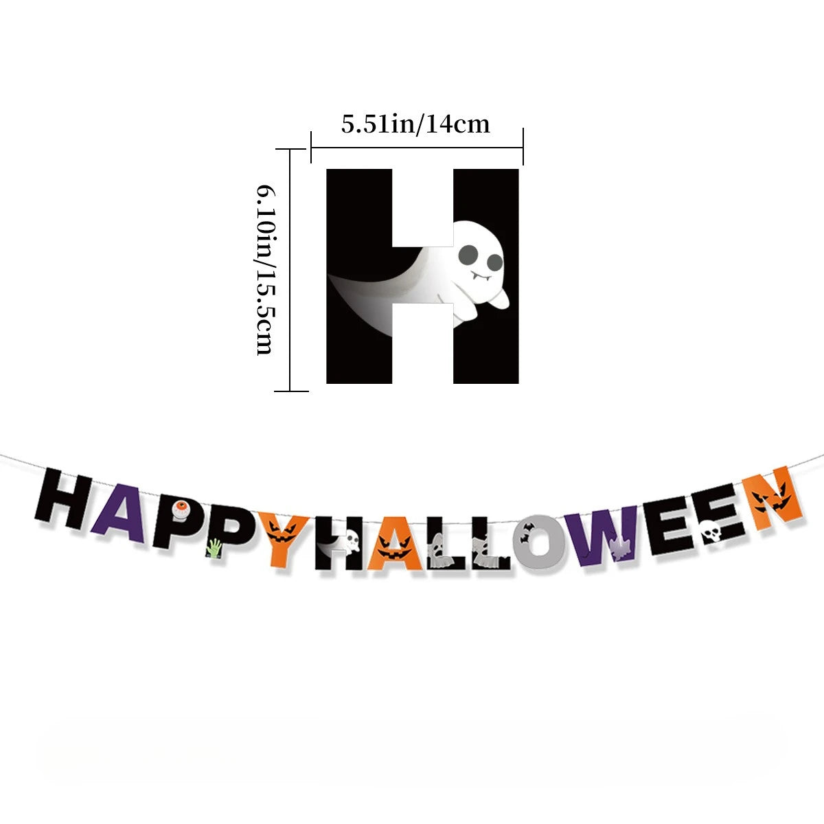Halloween Decoration Banner for Home Living Room Decoration Halloween Party Good Vibrations