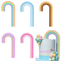 Rainbow Cake Toppers Cake Decorations for Wedding Baby Shower Girls Boys Rainbow Theme Birthday Party Supplies Good Vibrations