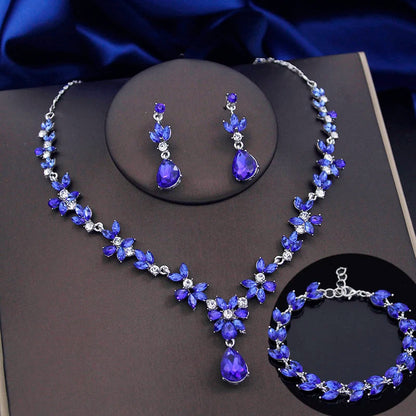 3pc Jewelry Sets for Women Fashion Earrings Bracelets Choker Necklace Set Good Vibrations Adult Super Store