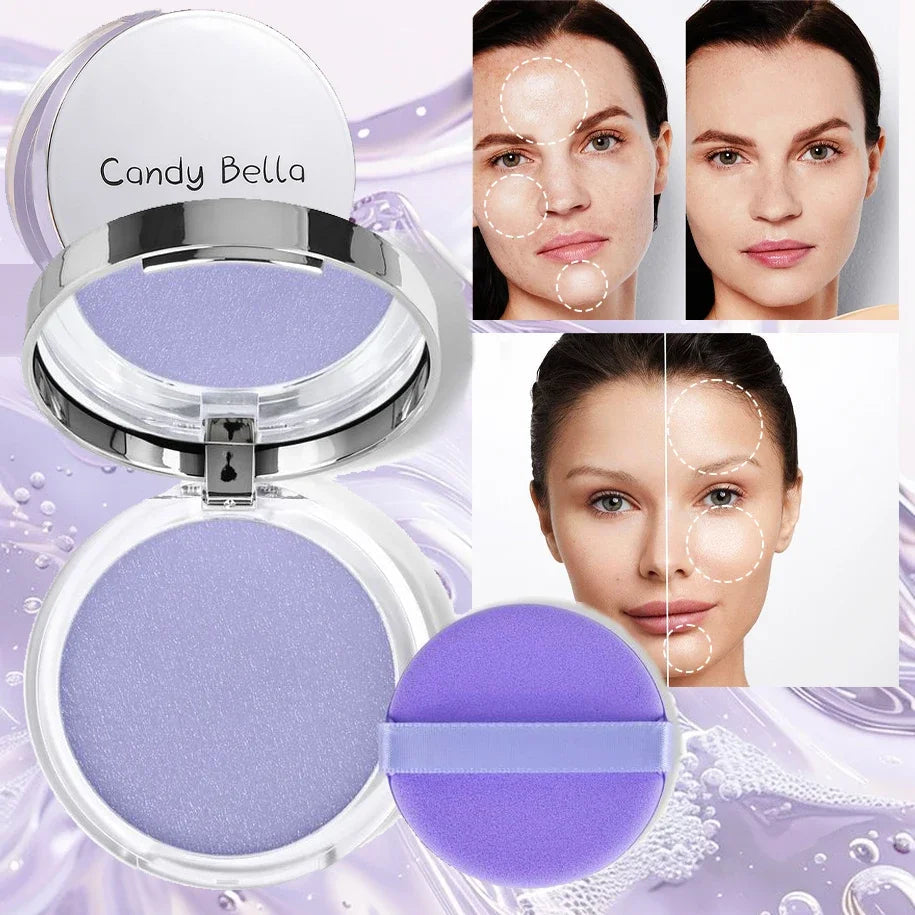1PC Candy Bella Violet Cream To Powder Skin-friendly Skin Natural Face Long Lasting Oil-controlling Contouring Powder Cosmetics Good Vibrations