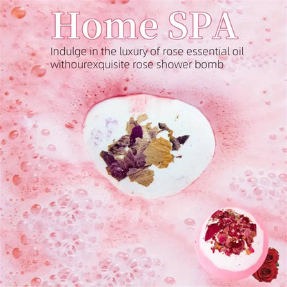Bath Bomb Set Moisturizing Peeling Skin Care Bath Ball with Essential Oils And Bath Salts Handmade Bubble Ball Gift for Relaxing Good Vibrations