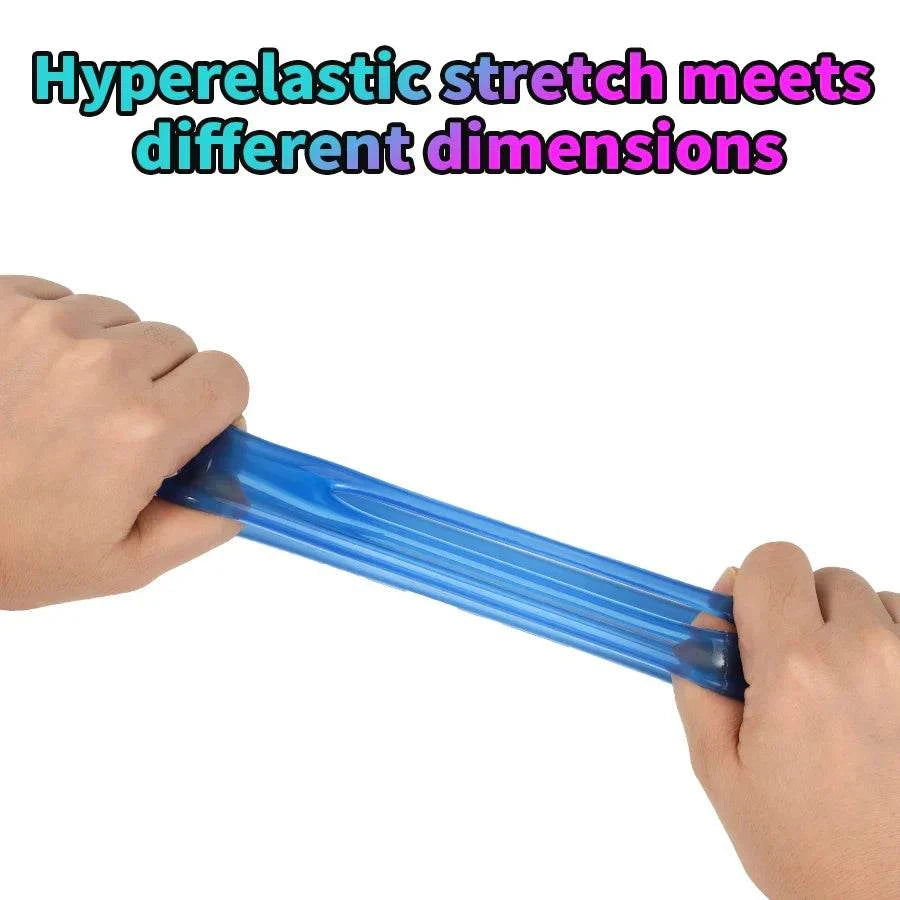 Hyperelastic stretch blue sleeve for male masturbation equipment and sex toys.