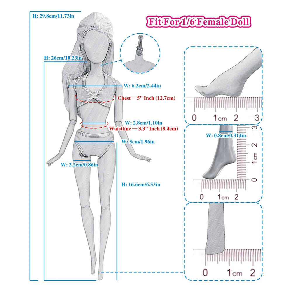 Fashion Dollhouse Furniture For 11.5 inch Dolls Accessories 1:12 Wardrobe Bed Chair Sofa 29-32 cm Doll Shoe Rack Slide Toys  JJ Good Vibrations