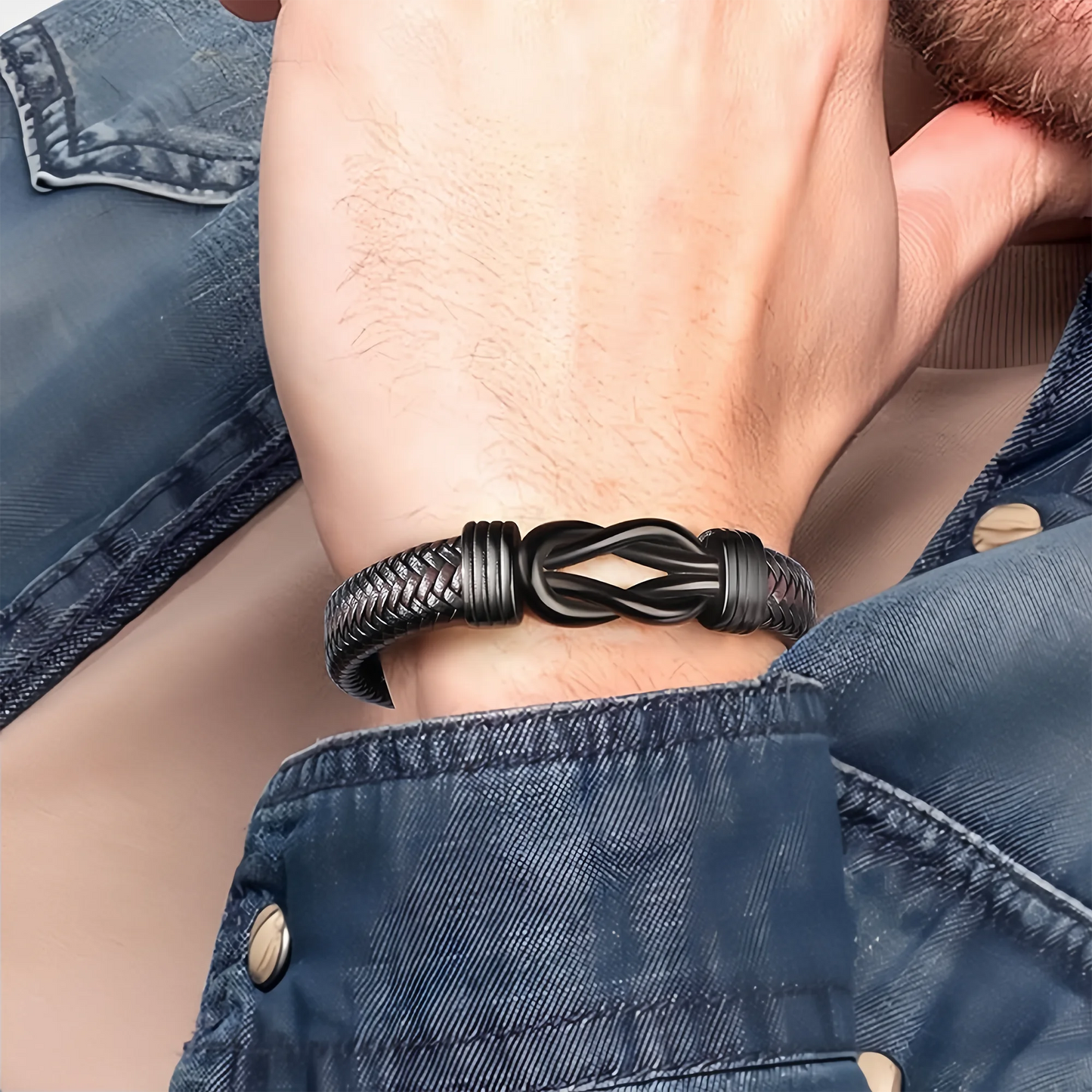Valentine's Day Gifts for Him, Birthday Gifts for Man, To My Man Gift Bracelets for Man Leather Bracelets for Boyfriend Husband, Good Vibrations