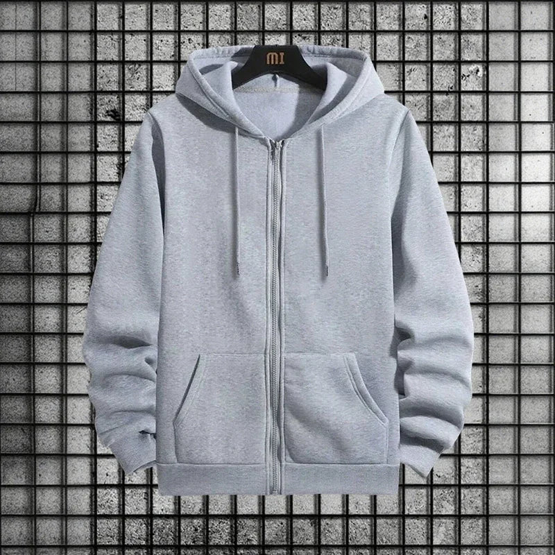 2026 New Arrival Men's Zipper Hoodie Sweatpants 2 Piece Set High Quality Hooded Long Sleeve Sweatshirt Autumn Winter Tracksuit Good Vibrations