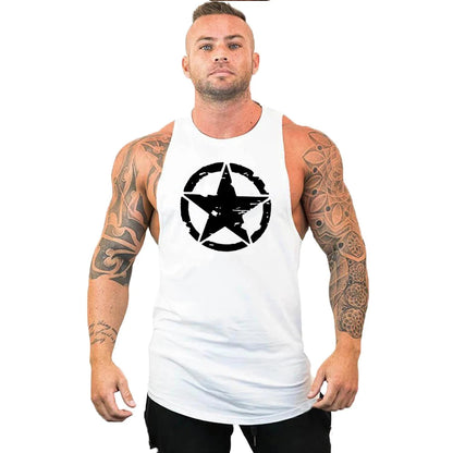 New fashion pure cotton sleeveless shirt vest men's fitness shirt men's undershirt bodybuilding exercise fitness vest fitness me Good Vibrations
