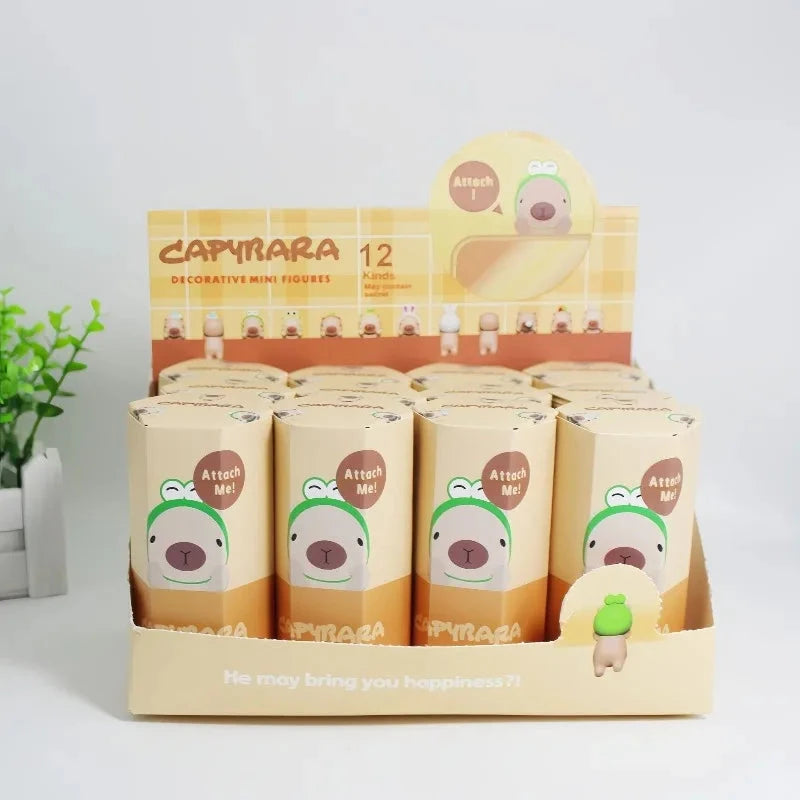 New Sonny Ange small capybara animal blind box Capybara Papa doll hand-made doll ornaments car navigation screen decoration Good Vibrations