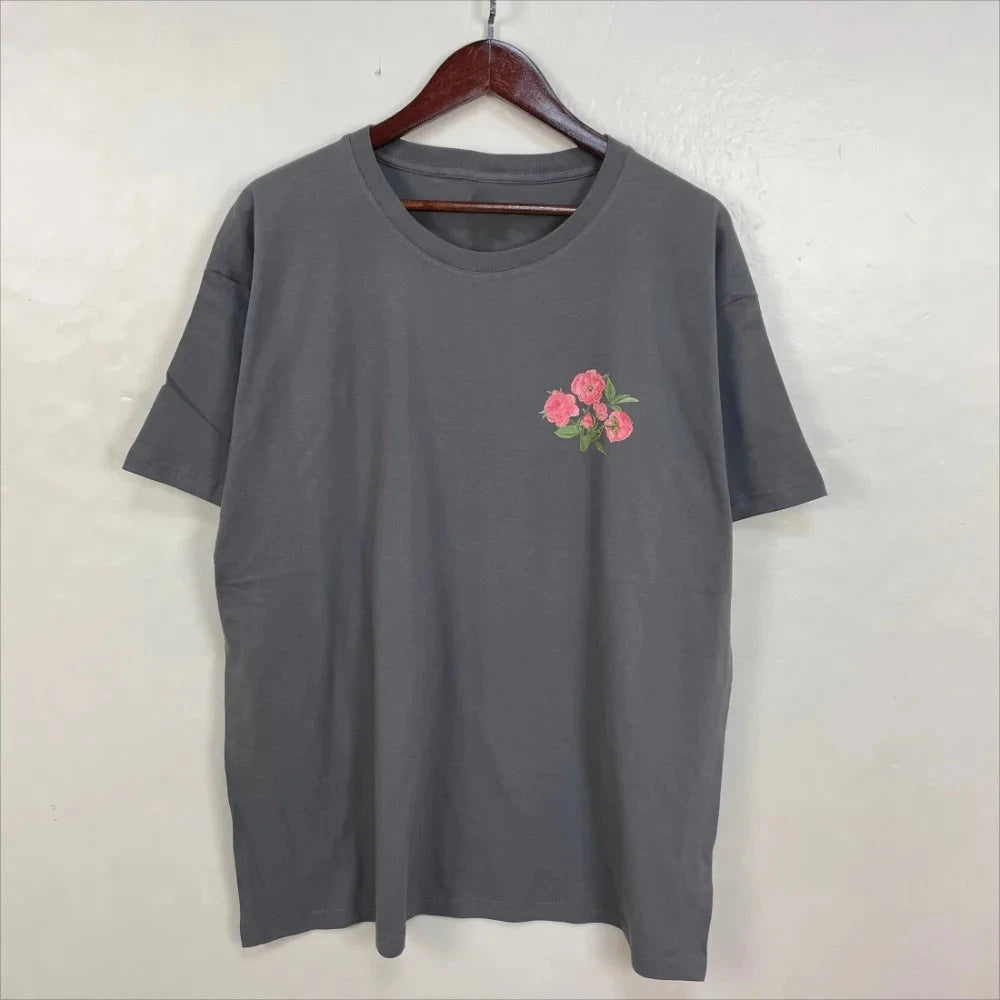 Boho Christian Shirt Women Bible Verse Tshirt Jesus Apparel Vintage Floral Tshirt Flower Graphic Cotton Tee Trendy Clothes Good Vibrations