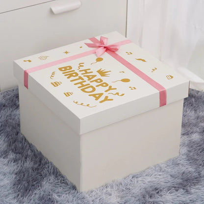 White Surprise Birthday Gift Box Extra Large Ceremony Feeling Girlfriend Present Box Special Large Size Wedding Celebration S... Good Vibrations